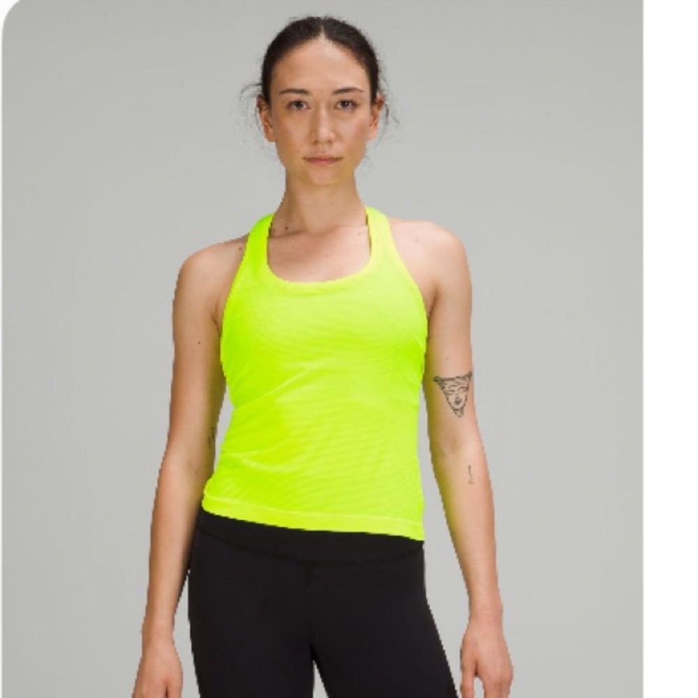 Lululemon Yellow Swiftly 2.0 race length tank